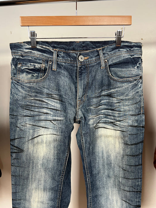 Edge Rupert Black Whisker Wash Denim