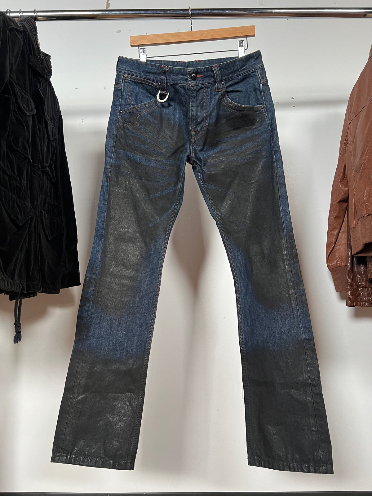 Rielabo Overwaxed Dark Engineer Bootcut Denim