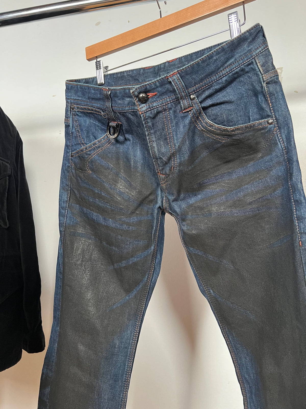 Rielabo Overwaxed Dark Engineer Bootcut Denim