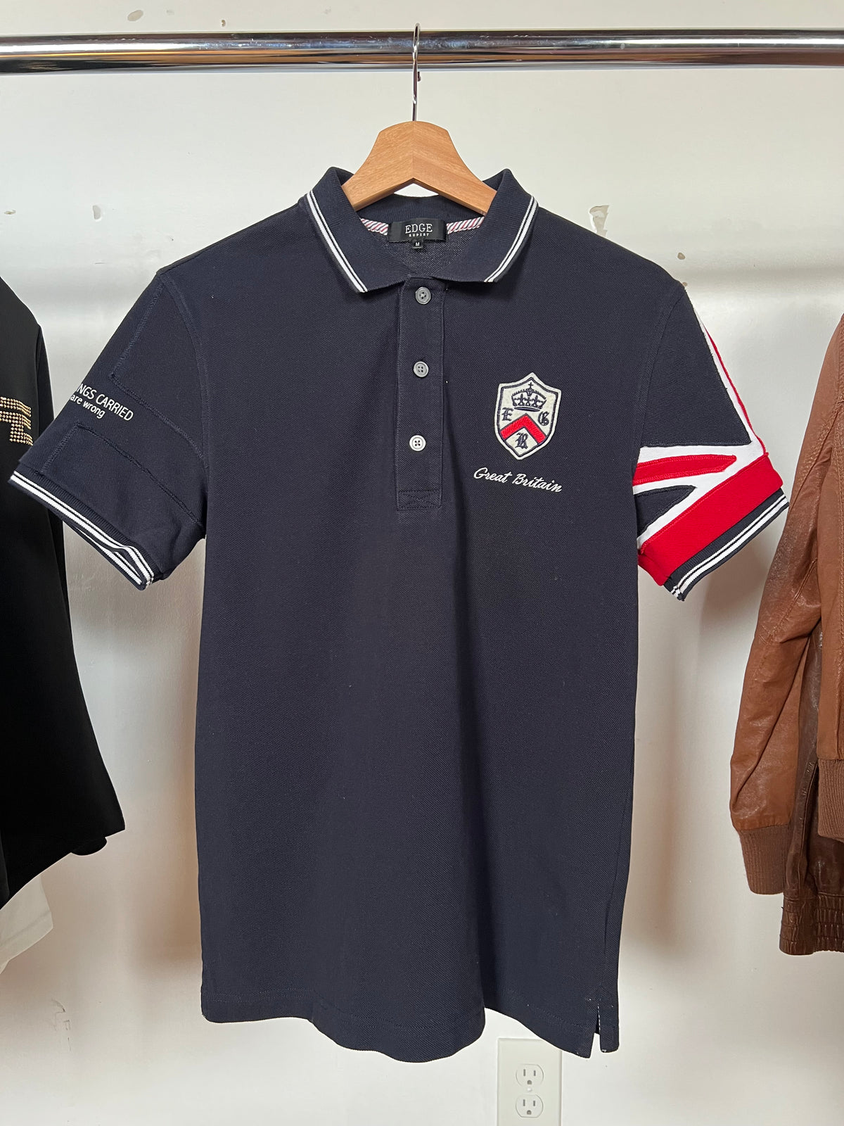 Edge Rupert Embroidered “Great Britain” Polo Tee