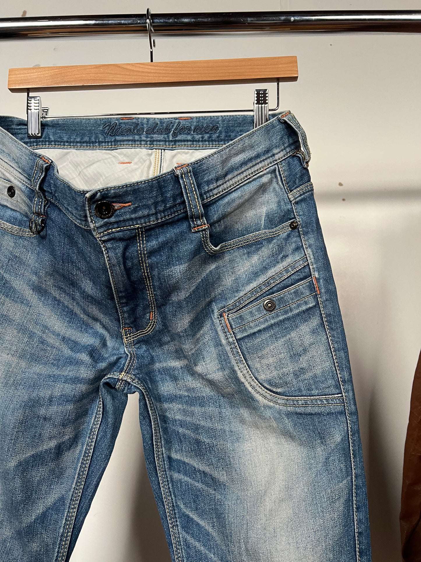Nicole Club Distressed Skinny Bootcut Pants
