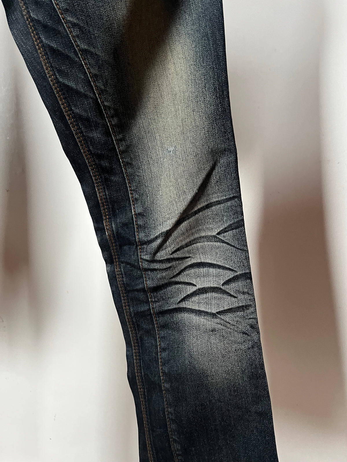 Nicole Club Whisker Wash Gimmick Skinny Bootcut Pants